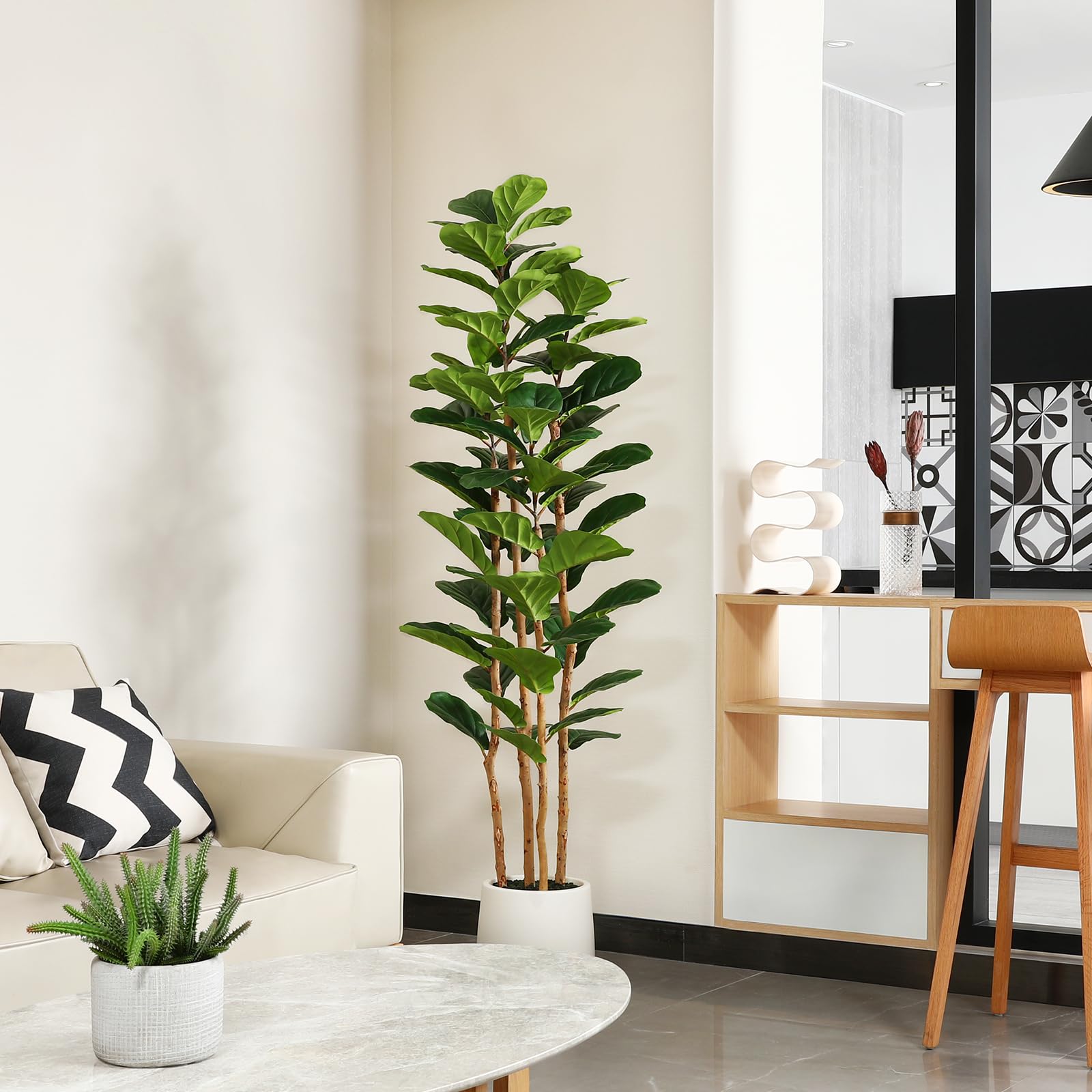Ficus Lyrata Tree - Artificial Fiddle Leaf Fig Tree with
