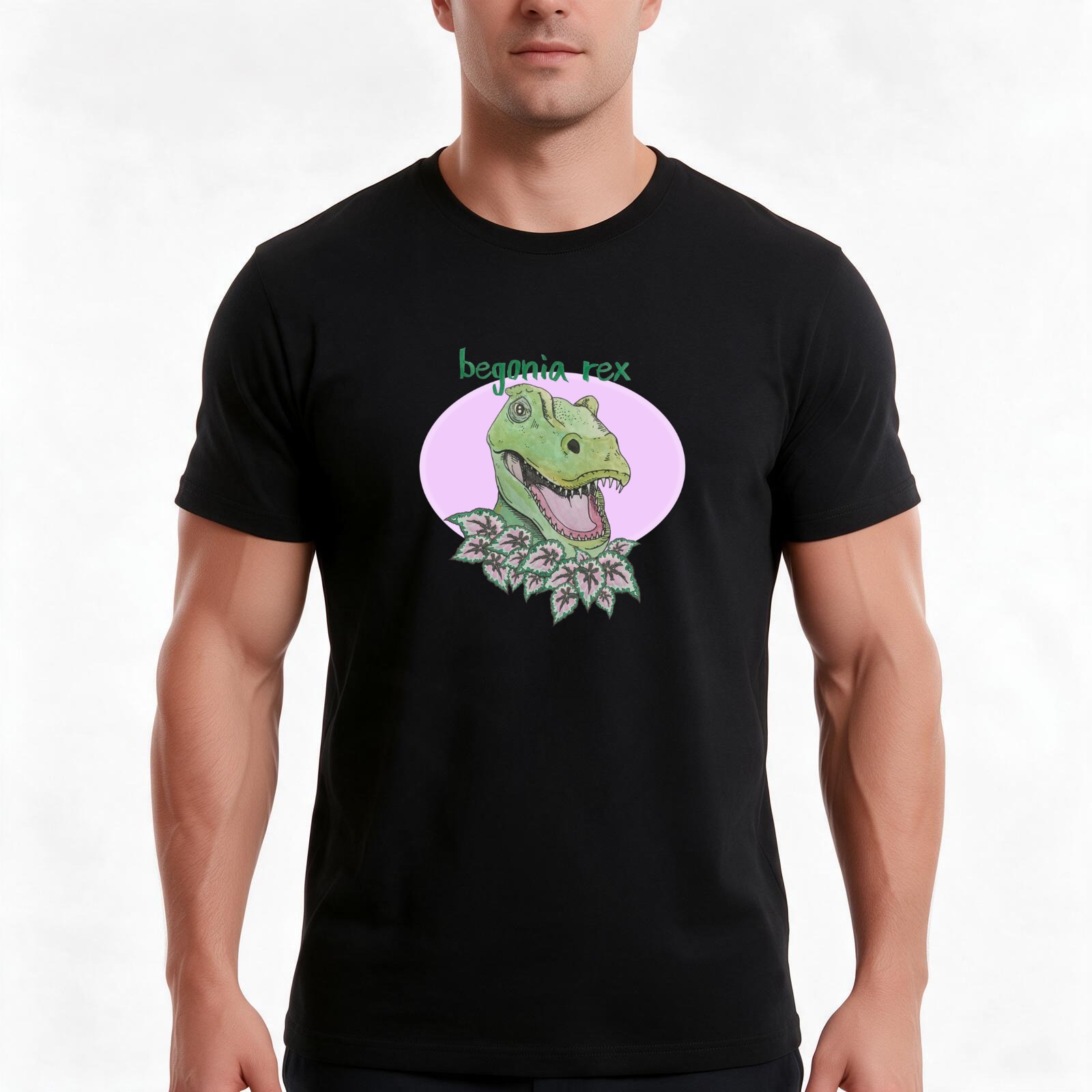 T rex begonia (pink) T-Shirt,  - đánh giá và giá Begonia Rex